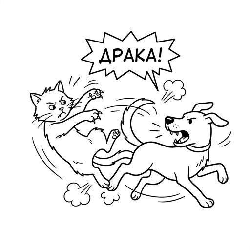 Как кошка с собакой