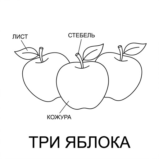 3 яблока