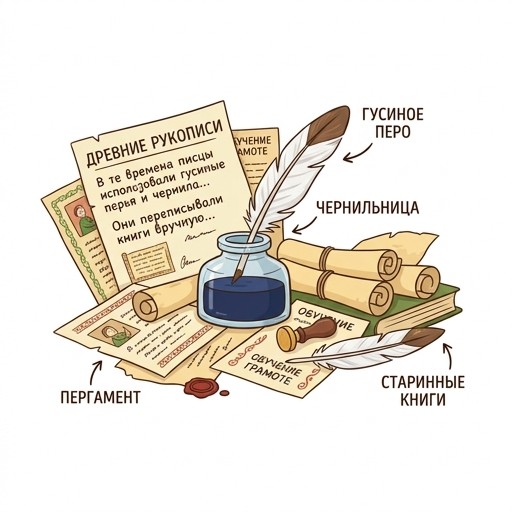 Чернильница с пером