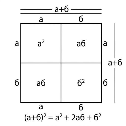 Квадрат суммы $(a+b)^2$