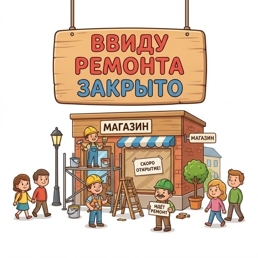 Ввиду ремонта