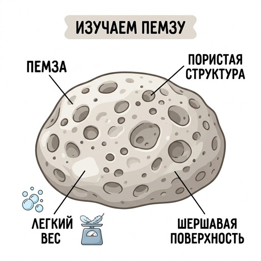Пемза (легкая, плавает в воде)