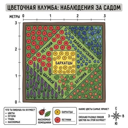 $P = 4a$ (Периметр квадратной клумбы)