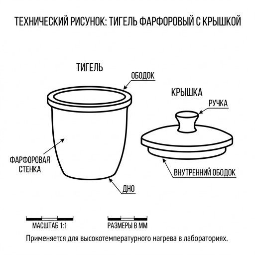 Фарфоровый тигель