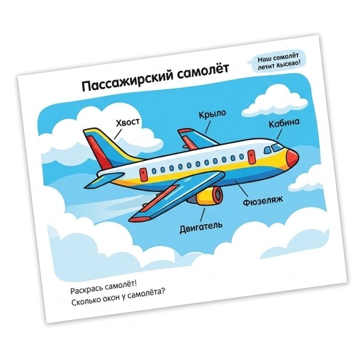 Летящий самолёт (действ.)