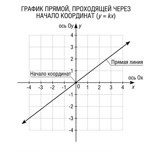 Прямая пропорциональность ($y=kx$)