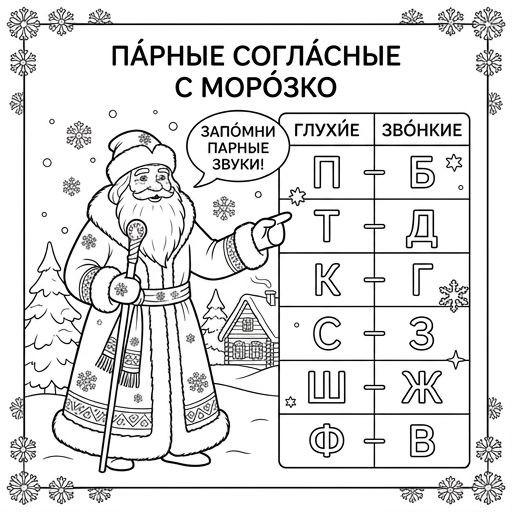 Морозко и парные согласные