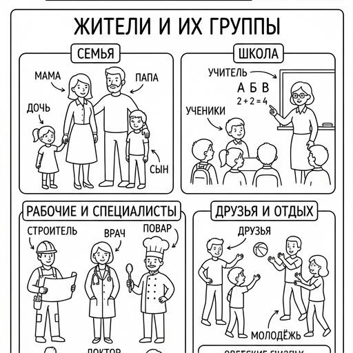 Жители и их группы