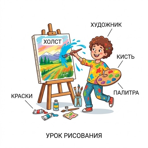 Рисует