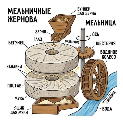 Жернова мельницы