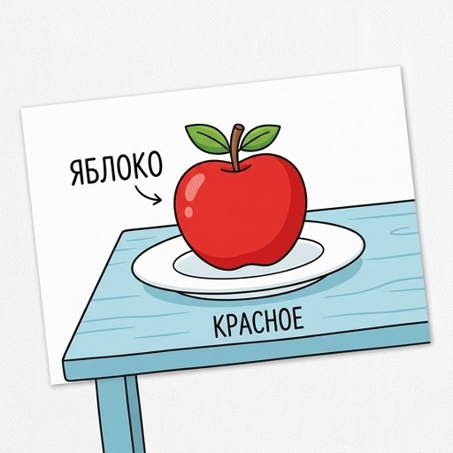 Яблоко на тарелке