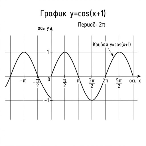 $y = \cos(x+1)$