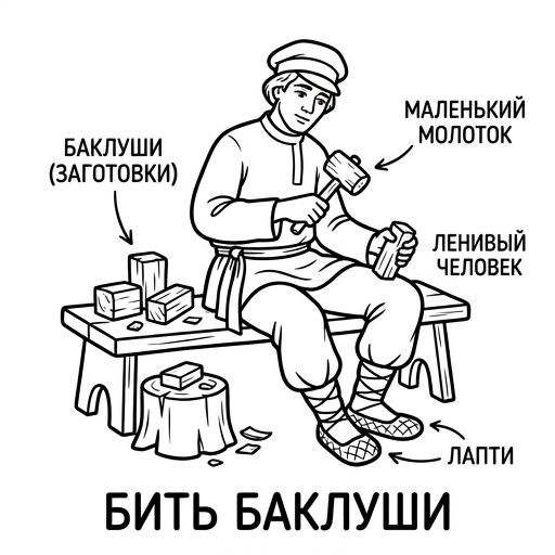 Бить баклуши