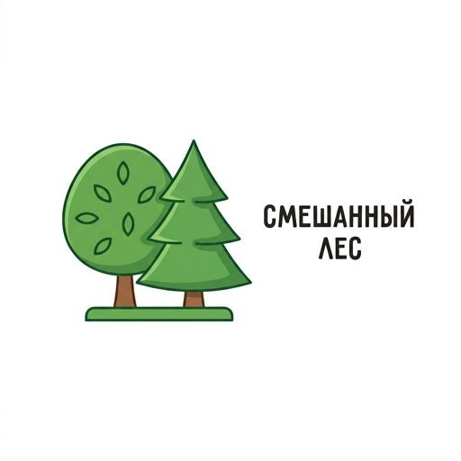 Смешанный лес (растут и хвойные, и лиственные деревья)