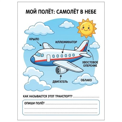 Летящий самолет