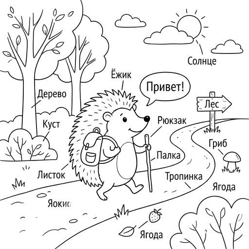 Прогулка Ёжика