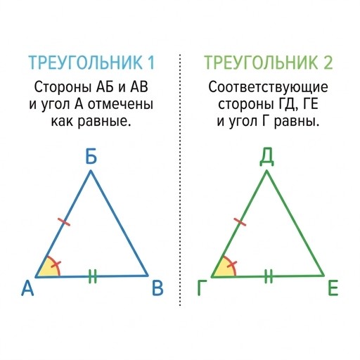 По двум сторонам и углу