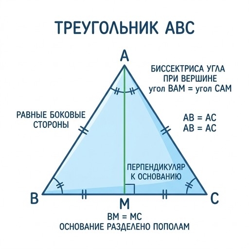 Медиана к основанию