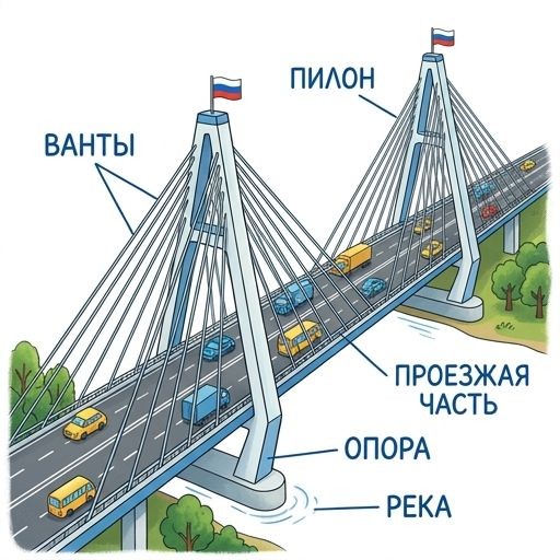 Ванты (тросы) моста