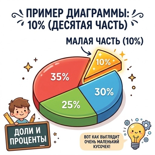 10% (сектор 36°)