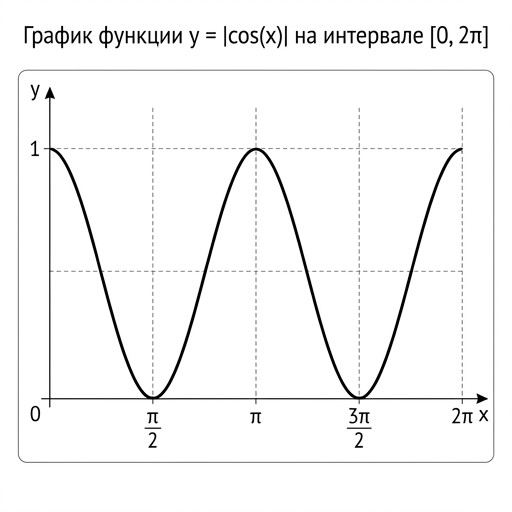 $y = |\cos x|$