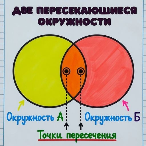 Пересекающиеся окружности