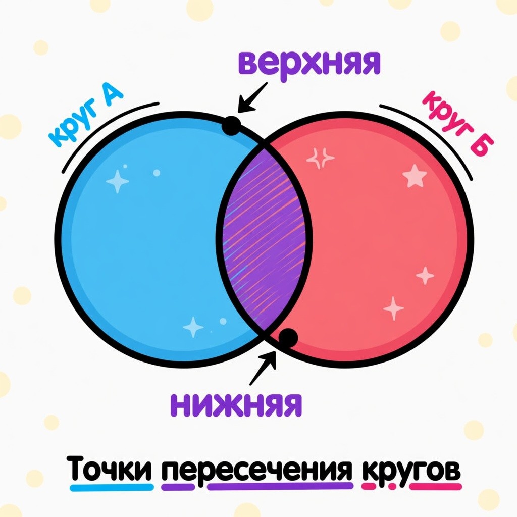 Пересекающиеся окружности