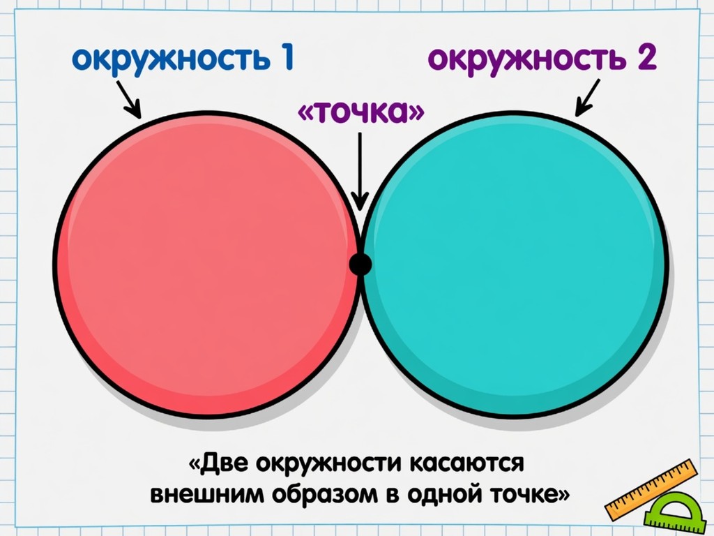 Касающиеся (одна точка касания)