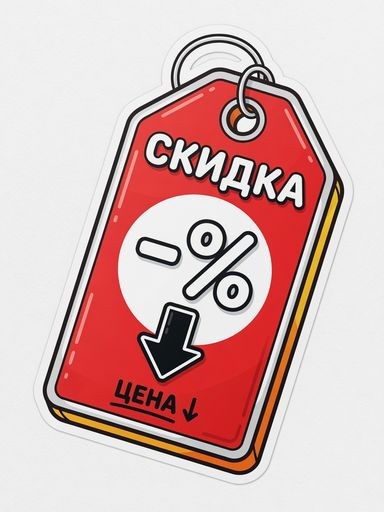 Снижение цены на 100 рублей ($-100$)