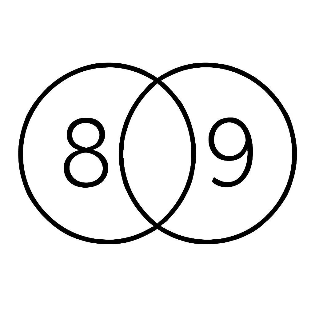 {8, 9}