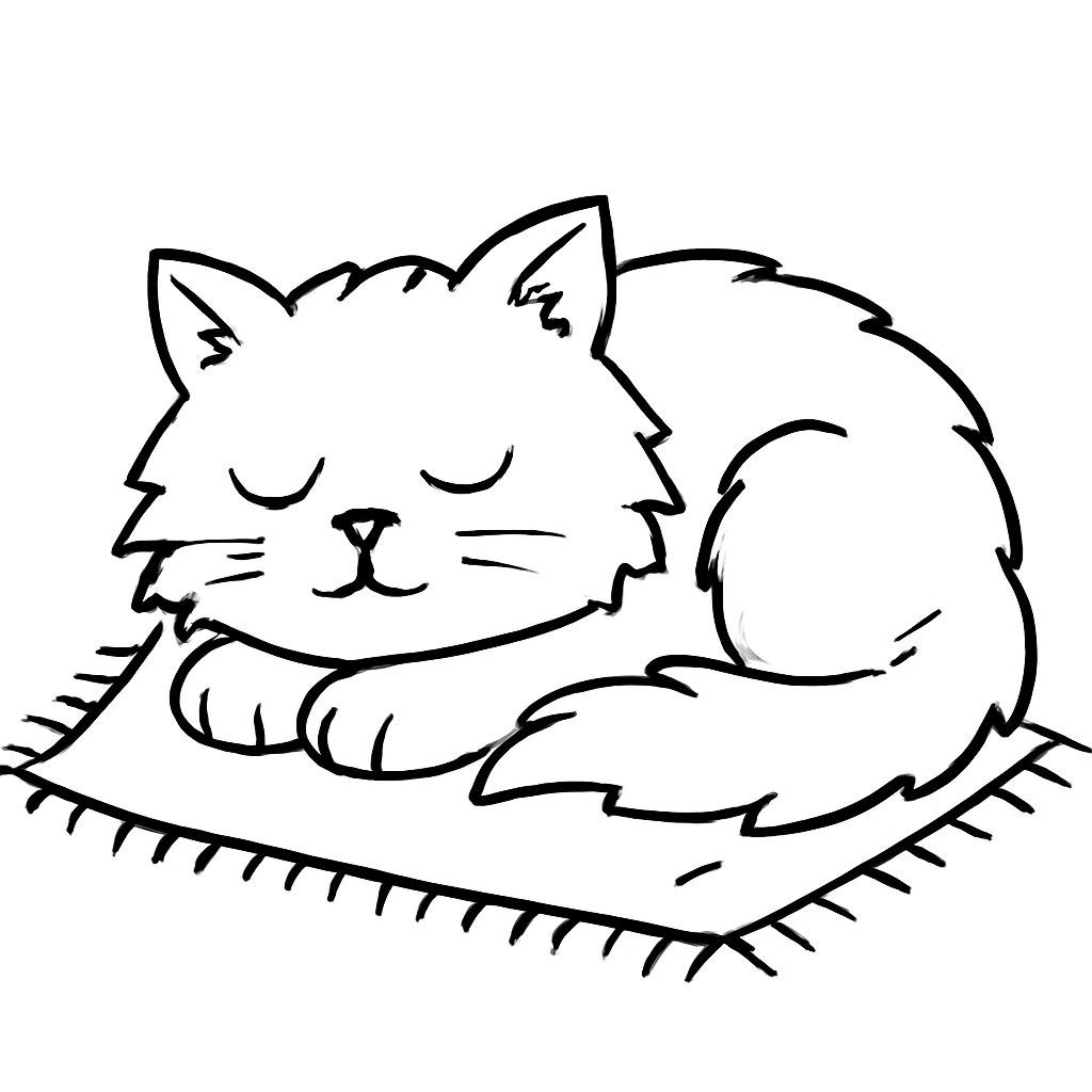 Кот спит