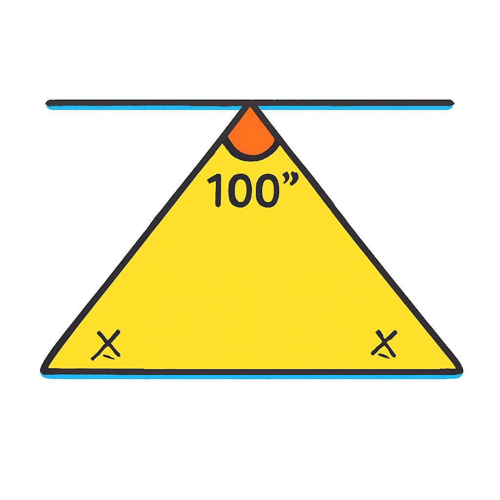 $x = 40^\circ$