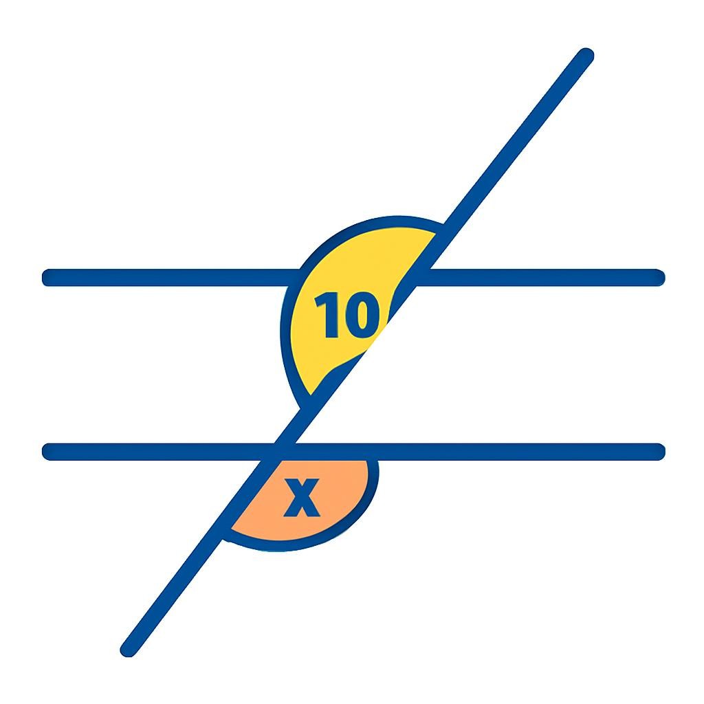 $x = 110^\circ$