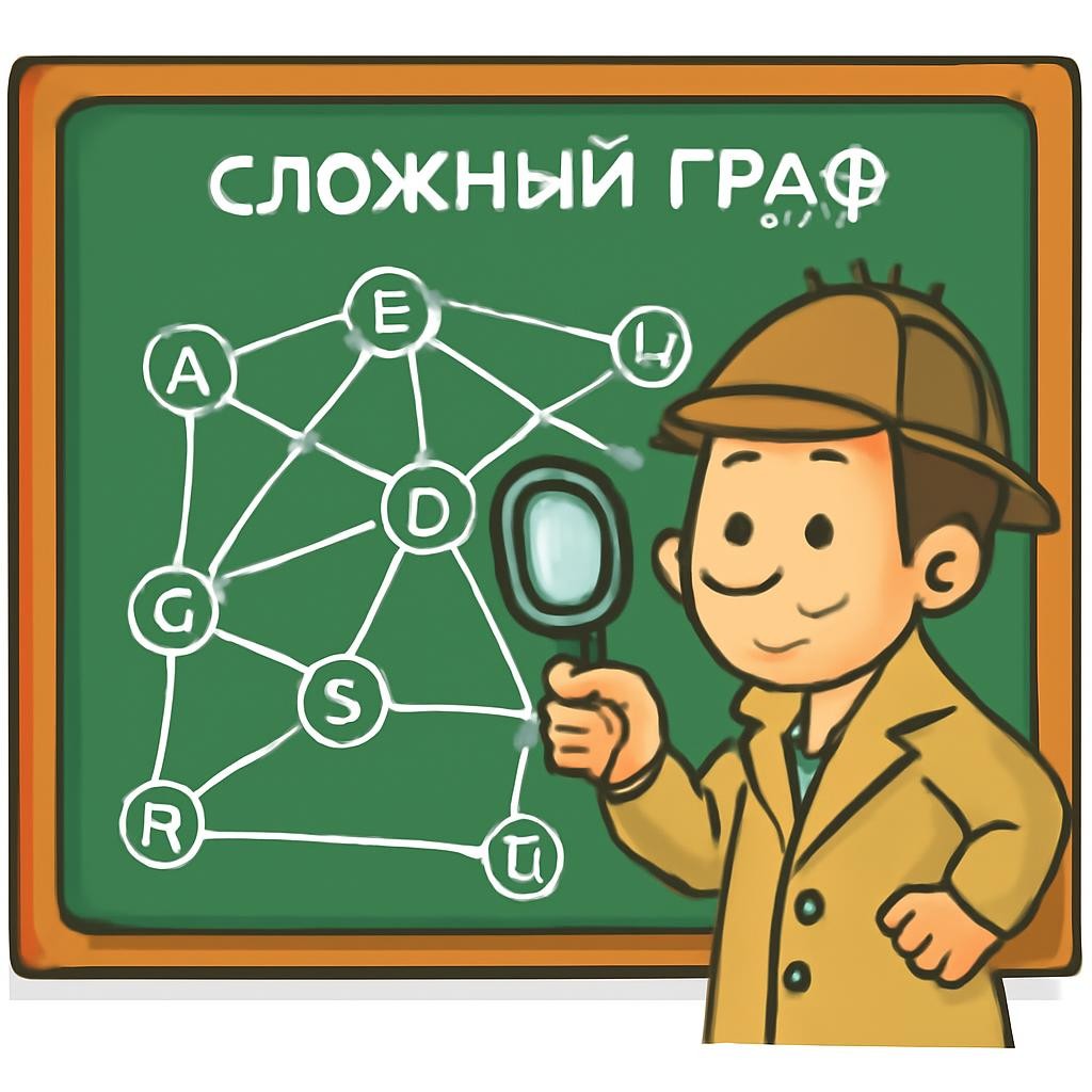 Слайд 8 «Практикум «Сыщики»: Поиск математических улик» — иллюстрация к презентации «Графы: язык связей и схем» по вероятности и статистике для 7 класса
