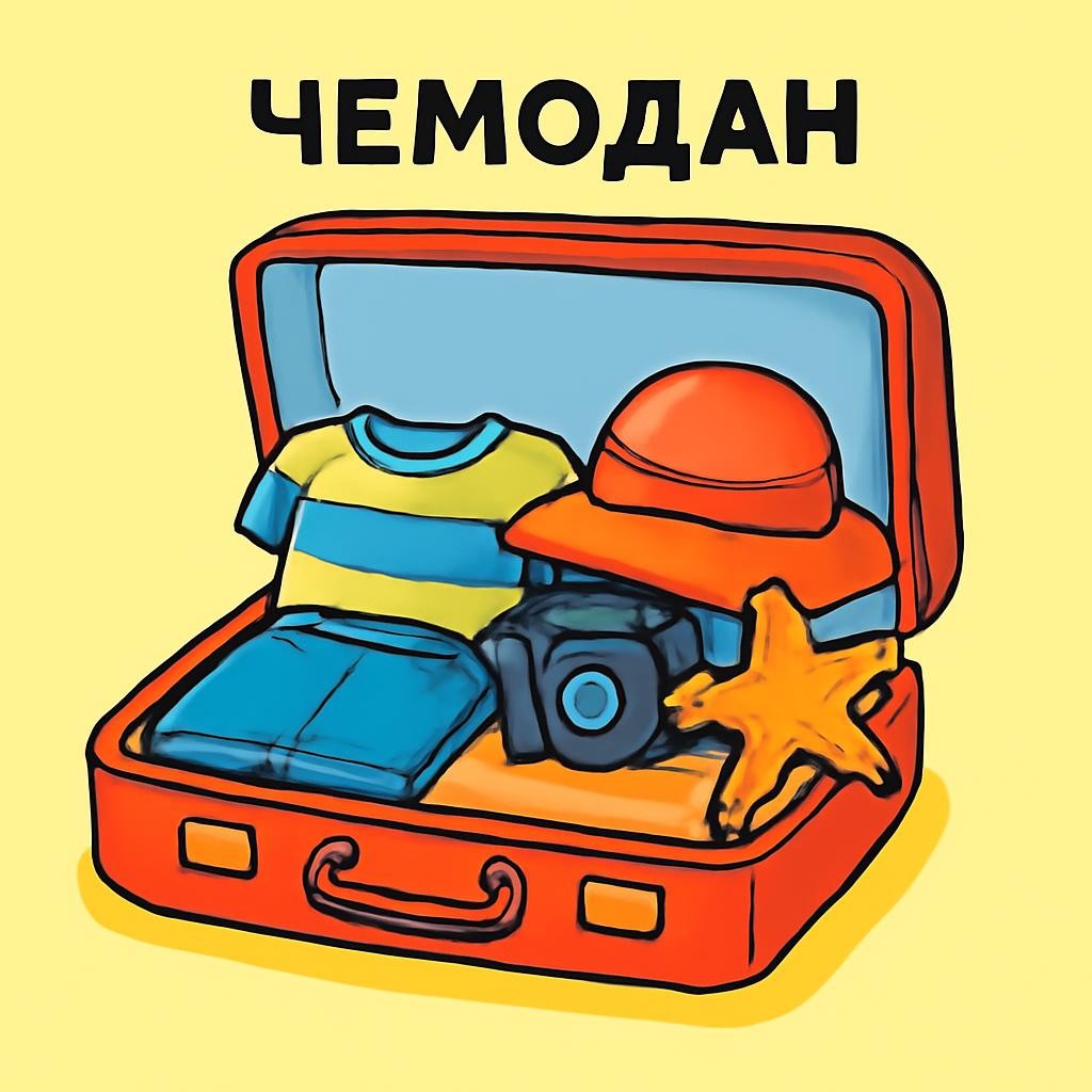 Слайд 6 «Pack Your Bag!» — иллюстрация к презентации «My Summer Vacation» по английскому языку для 3 класса