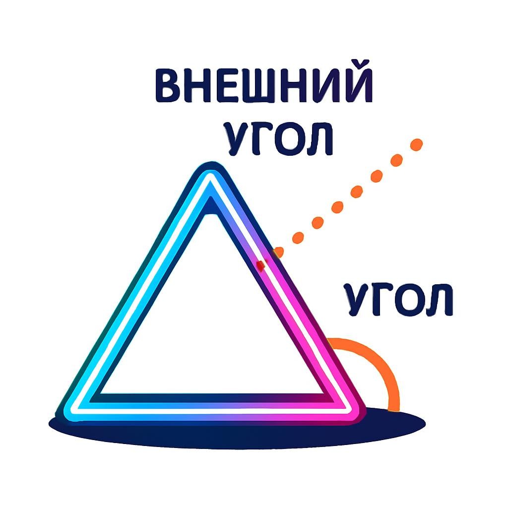 Слайд 21 «Что такое внешний угол?» — иллюстрация к презентации «Мир параллельных линий и треугольников» по геометрии для 7 класса