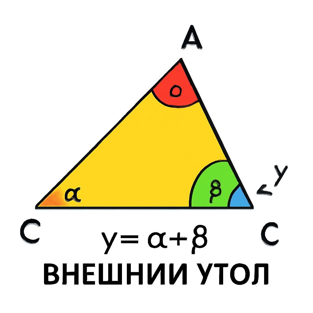 Слайд 22 «Свойство внешнего угла» — иллюстрация к презентации «Мир параллельных линий и треугольников» по геометрии для 7 класса